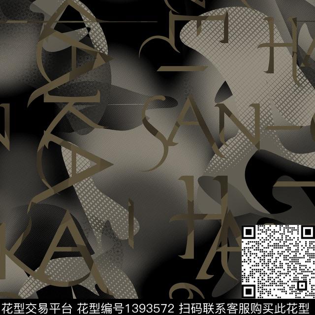 几何字母男装满版花传统印花华亿平台下载（图片编号: 1393572） - 瓦栏（Walan）