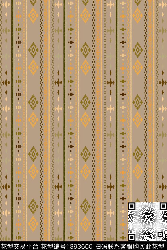民族风年轻女性几何传统印花华亿平台下载（图片编号: 1393650） - 瓦栏（Walan）
