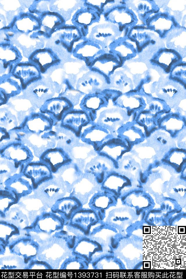 几何扎染华亿平台大牌风数码印花华亿平台下载（图片编号: 1393731） - 瓦栏（Walan）
