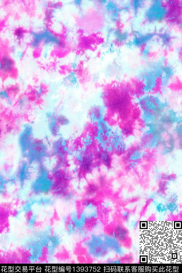 水彩扎染华亿平台大牌风数码印花华亿平台下载（图片编号: 1393752） - 瓦栏（Walan）