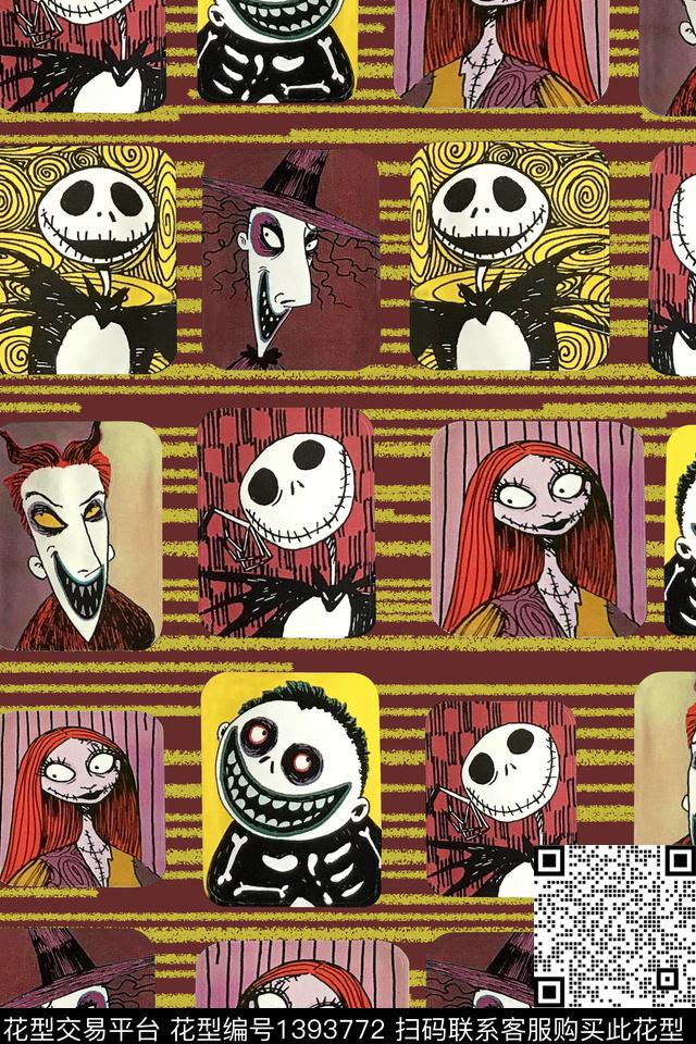 时尚卡通趣味数码印花华亿平台下载（图片编号: 1393772） - 瓦栏（Walan）