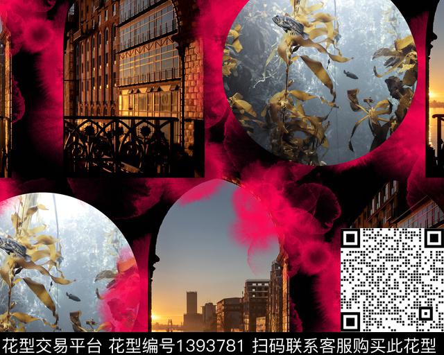 几何花卉风景景观雕刻时光数码印花华亿平台下载（图片编号: 1393781） - 瓦栏（Walan）