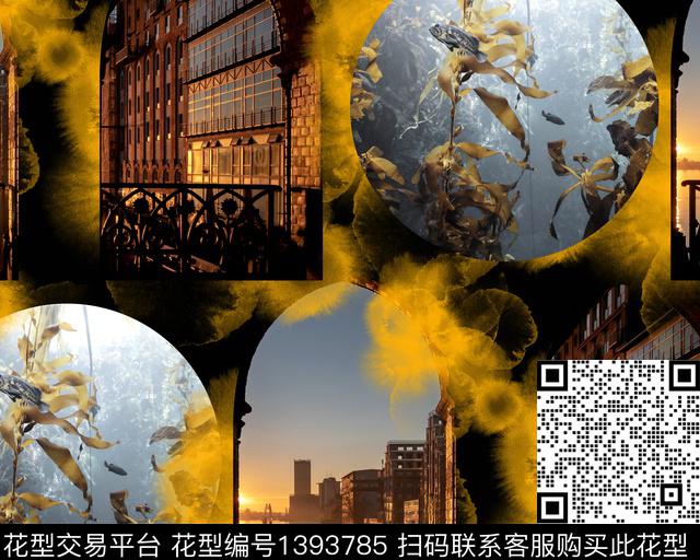 几何花卉风景景观雕刻时光数码印花华亿平台下载（图片编号: 1393785） - 瓦栏（Walan）