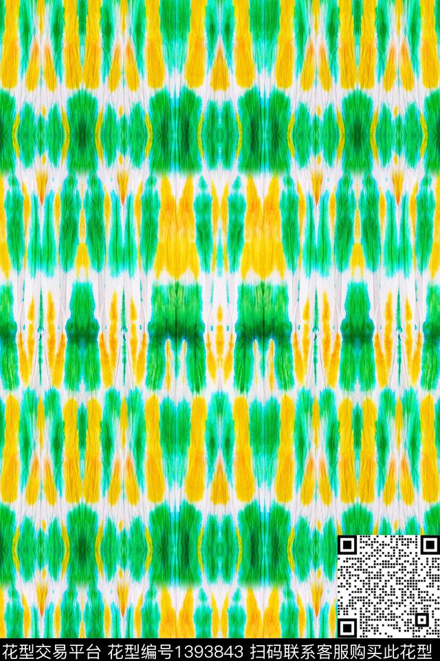 水彩扎染华亿平台大牌风数码印花华亿平台下载（图片编号: 1393843） - 瓦栏（Walan）