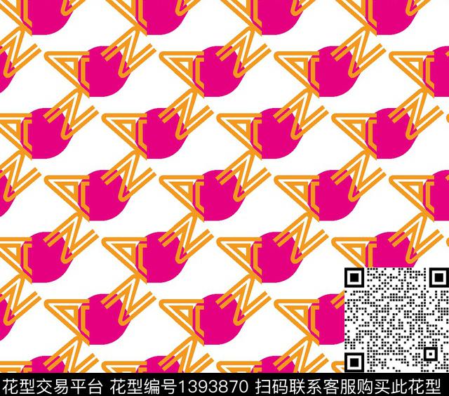 几何字母小碎花传统印花华亿平台下载（图片编号: 1393870） - 瓦栏（Walan）