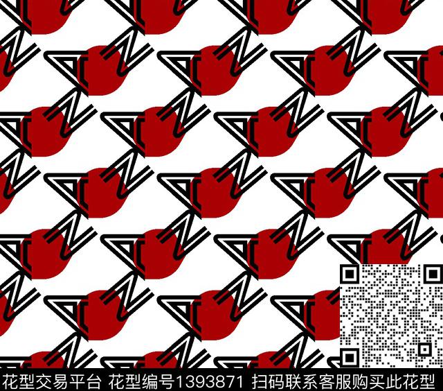 几何字母小碎花传统印花华亿平台下载（图片编号: 1393871） - 瓦栏（Walan）