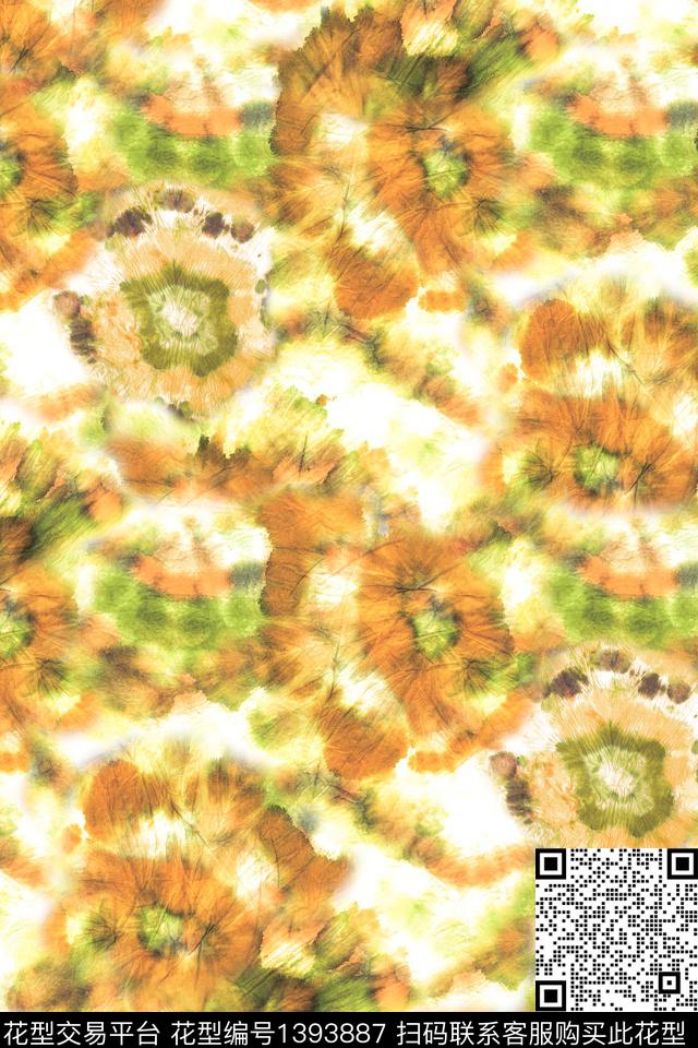 几何扎染华亿平台大牌风数码印花华亿平台下载（图片编号: 1393887） - 瓦栏（Walan）