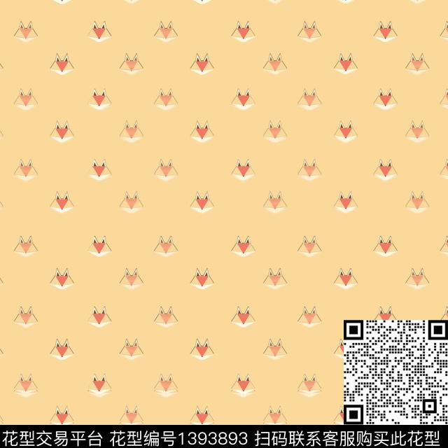 几何狐狸大牌风传统印花华亿平台下载（图片编号: 1393893） - 瓦栏（Walan）