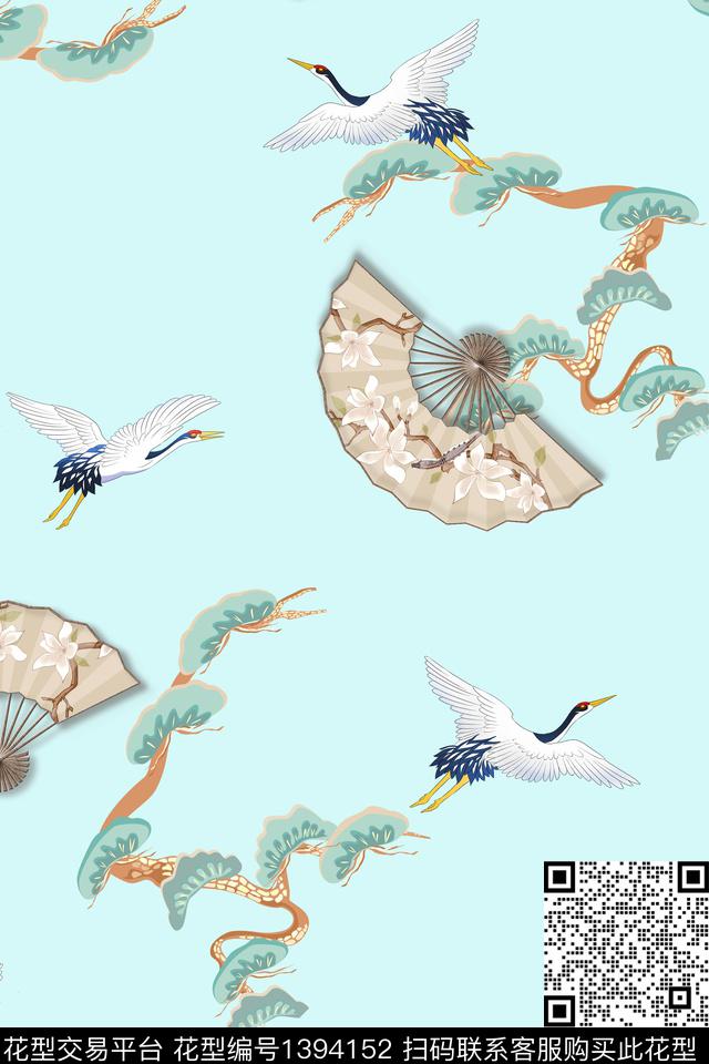 大牌风中国风国潮数码印花华亿平台下载（图片编号: 1394152） - 瓦栏（Walan）