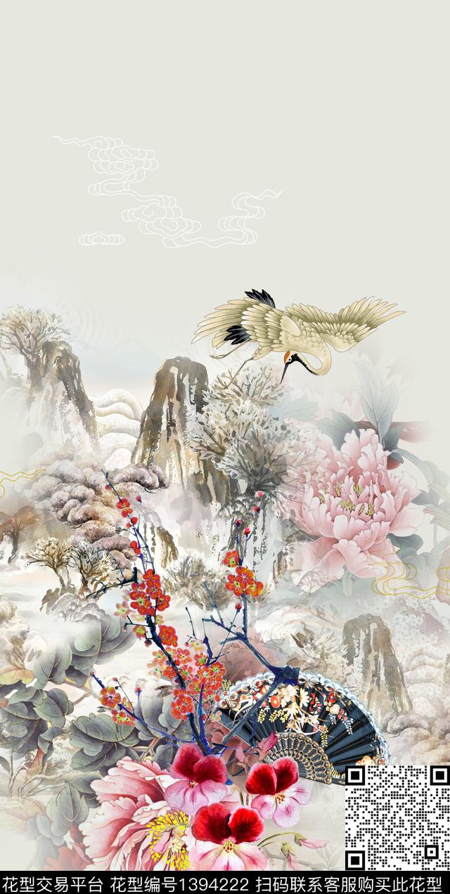 时尚简约数码定位花数码印花华亿平台下载（图片编号: 1394222） - 瓦栏（Walan）