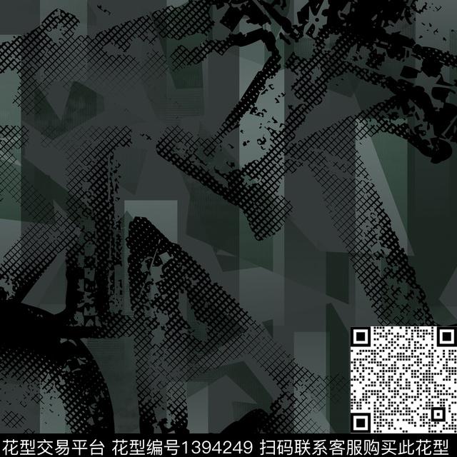 几何男装满版花字母传统印花华亿平台下载（图片编号: 1394249） - 瓦栏（Walan）