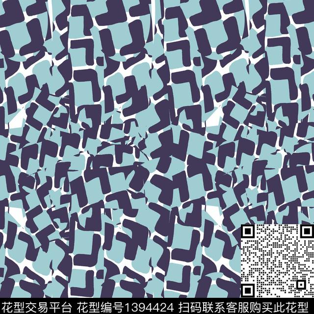 几何大牌风抽象传统印花华亿平台下载（图片编号: 1394424） - 瓦栏（Walan）