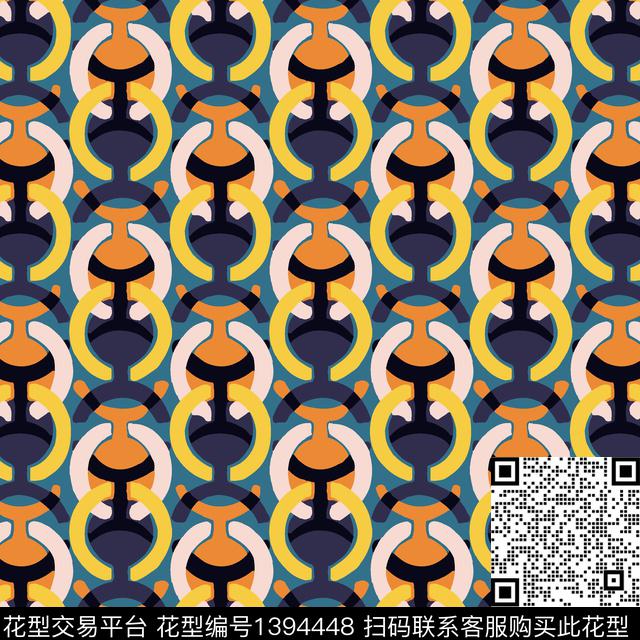 几何菱形男装传统印花华亿平台下载（图片编号: 1394448） - 瓦栏（Walan）