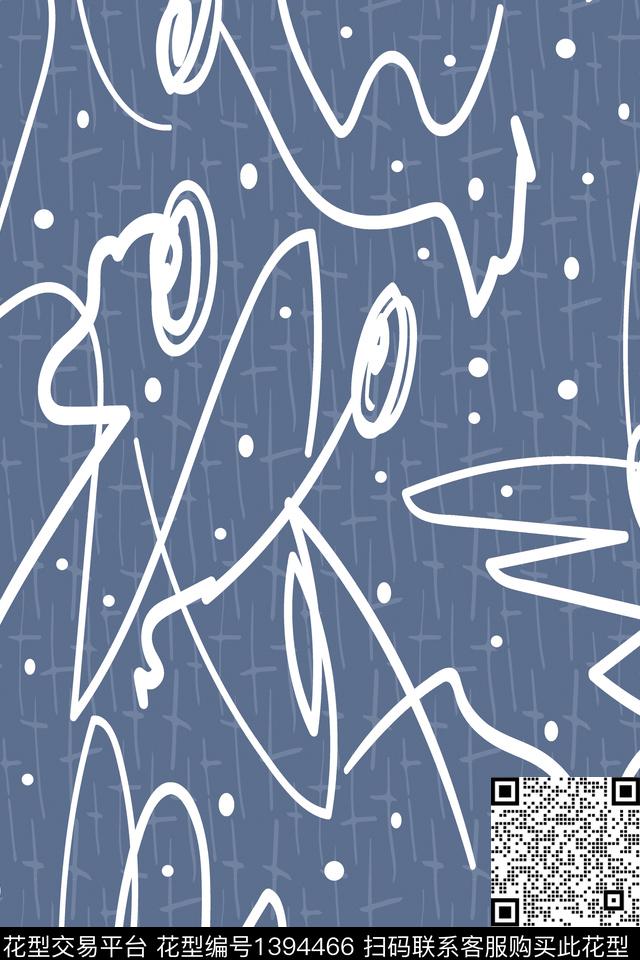 大牌风涂鸦几何传统印花华亿平台下载（图片编号: 1394466） - 瓦栏（Walan）