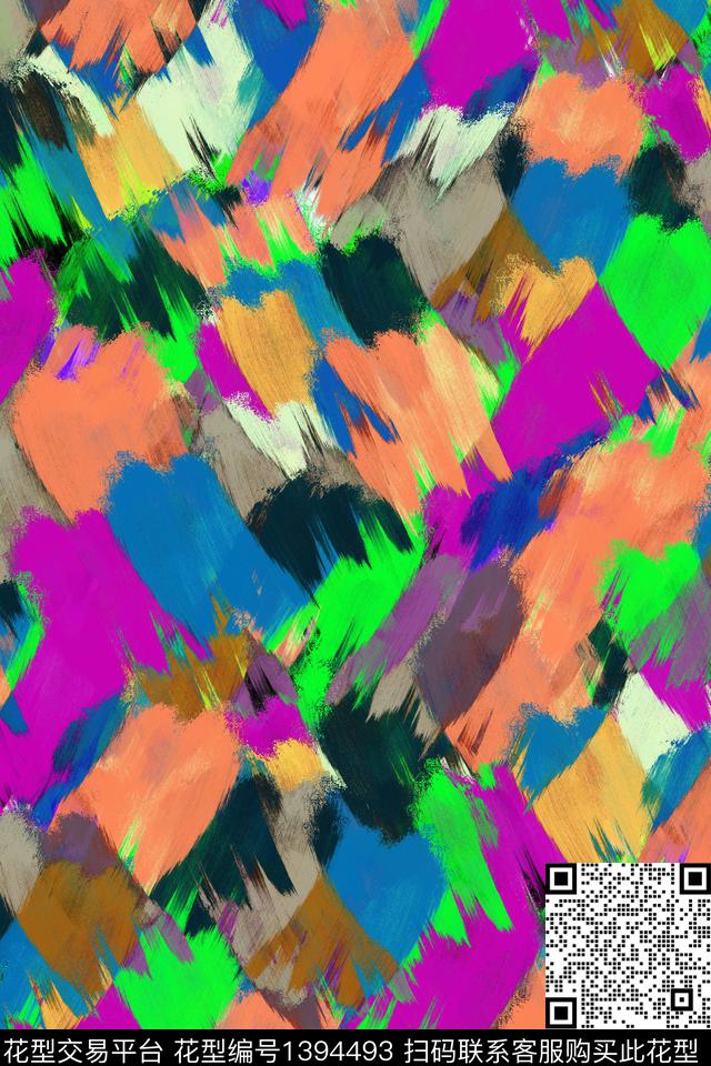 抽象男装家居服户外数码印花华亿平台下载（图片编号: 1394493） - 瓦栏（Walan）