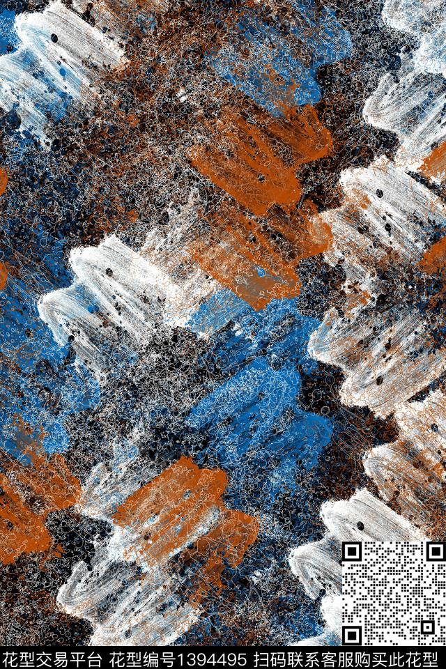 抽象男装家居服户外传统印花华亿平台下载（图片编号: 1394495） - 瓦栏（Walan）