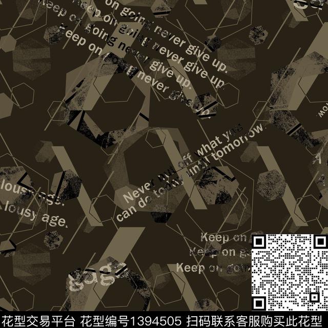 几何男装满版花字母传统印花华亿平台下载（图片编号: 1394505） - 瓦栏（Walan）