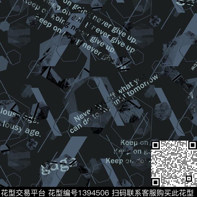 几何男装满版花字母传统印花华亿平台下载（图片编号: 1394506） - 瓦栏（Walan）