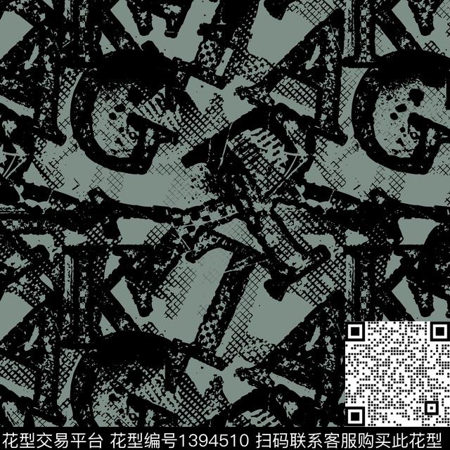 几何男装满版花字母传统印花华亿平台下载（图片编号: 1394510） - 瓦栏（Walan）