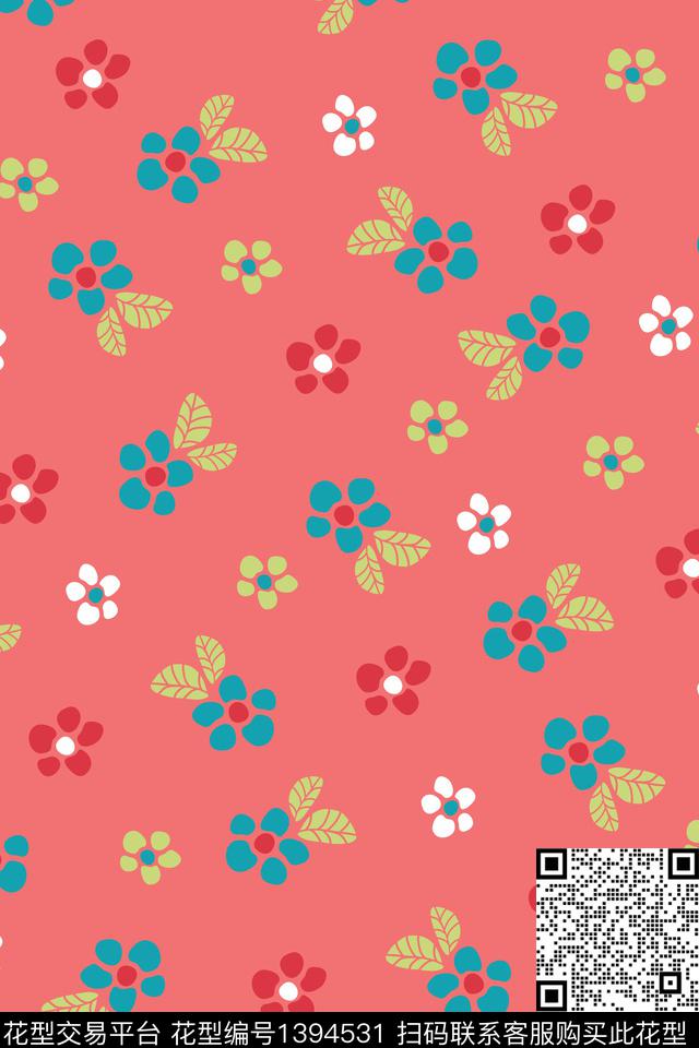 花瓣春夏华亿平台大牌风数码印花华亿平台下载（图片编号: 1394531） - 瓦栏（Walan）