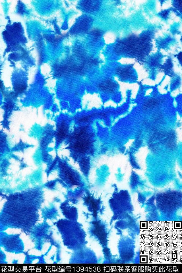 肌理水彩扎染华亿平台数码印花华亿平台下载（图片编号: 1394538） - 瓦栏（Walan）