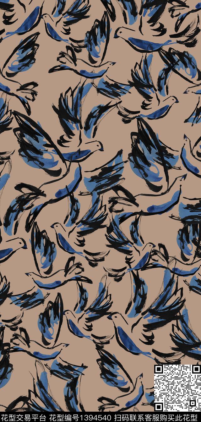 几何女装抽象数码印花华亿平台下载（图片编号: 1394540） - 瓦栏（Walan）