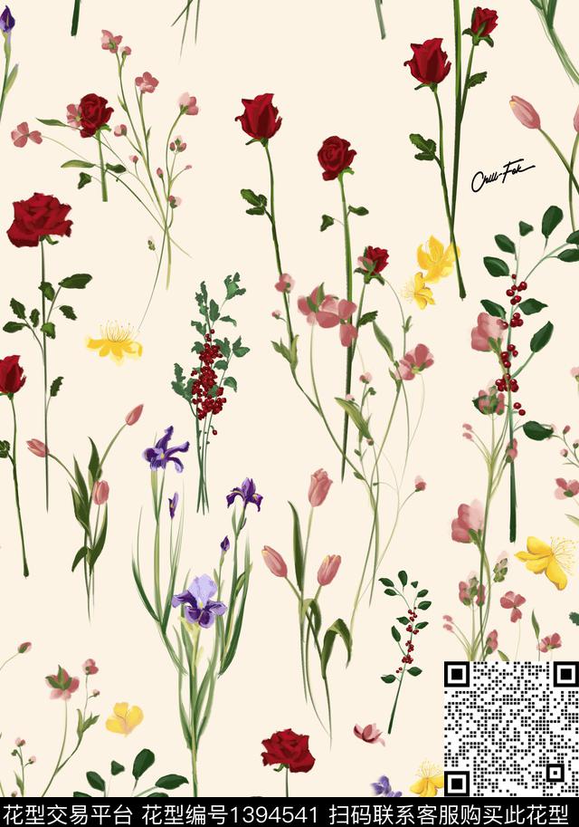 民族花卉几何女装数码印花华亿平台下载（图片编号: 1394541） - 瓦栏（Walan）