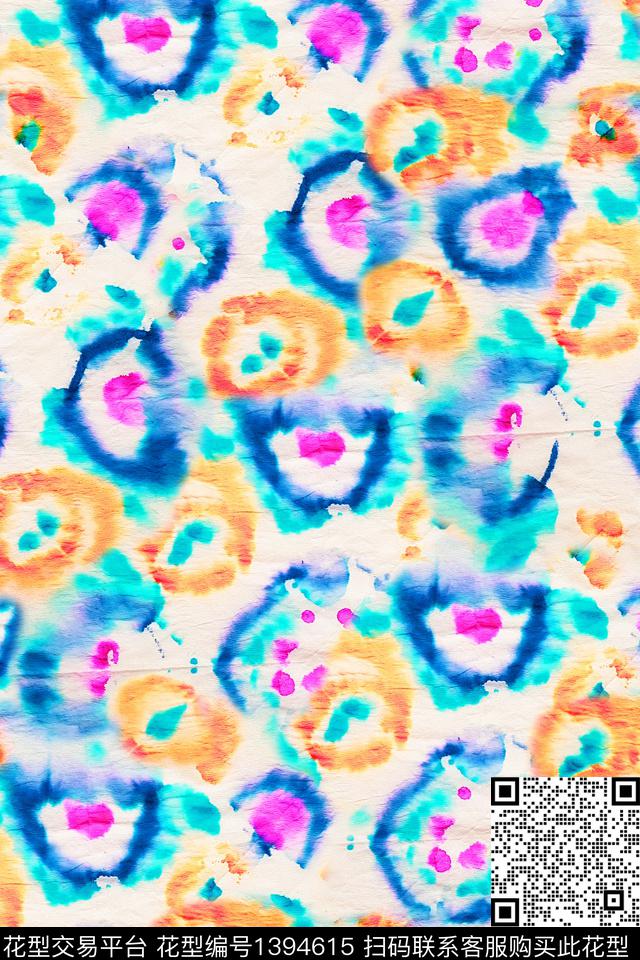 几何肌理扎染华亿平台数码印花华亿平台下载（图片编号: 1394615） - 瓦栏（Walan）