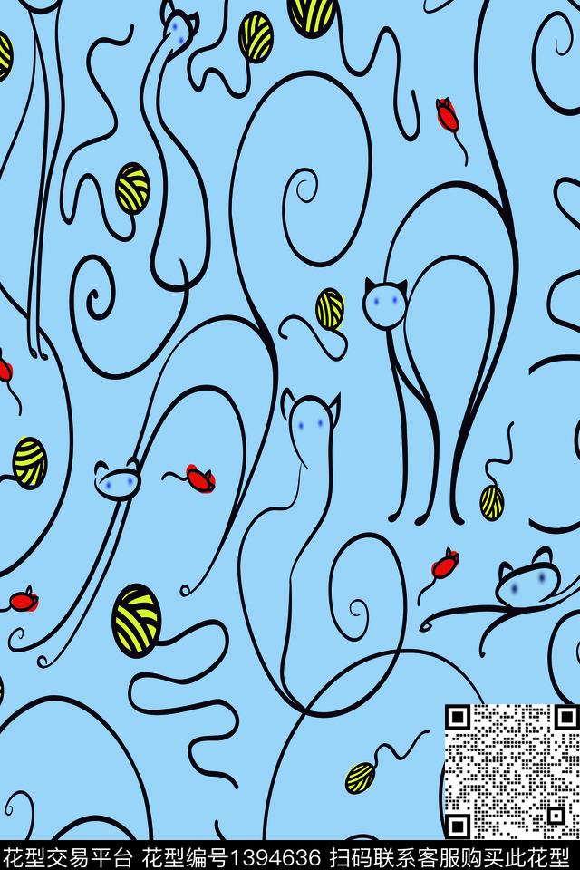 清爽底花卉年轻女性条纹传统印花华亿平台下载（图片编号: 1394636） - 瓦栏（Walan）