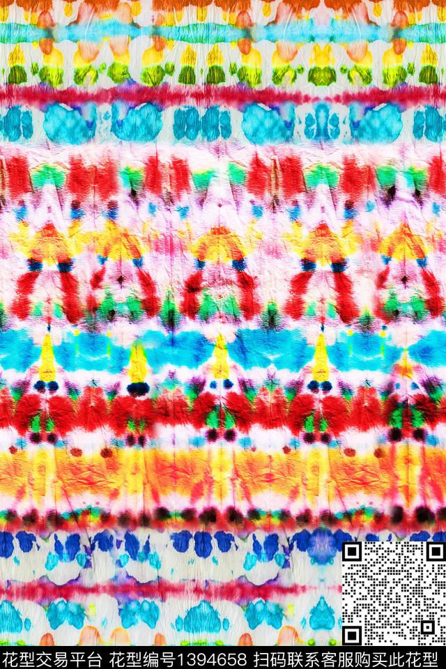 几何肌理扎染华亿平台数码印花华亿平台下载（图片编号: 1394658） - 瓦栏（Walan）