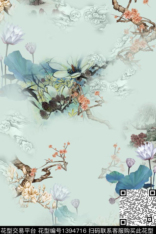 时尚简约女装数码印花华亿平台下载（图片编号: 1394716） - 瓦栏（Walan）