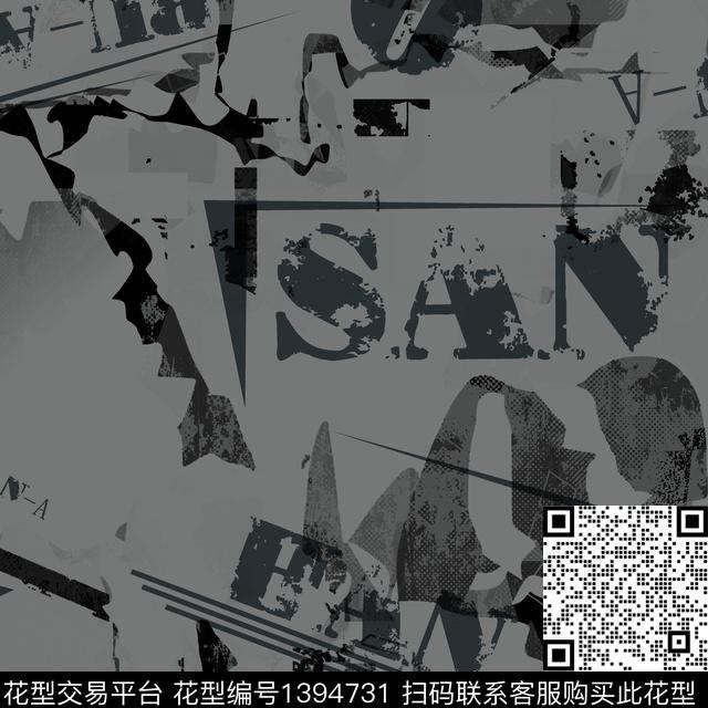 几何男装满版花字母传统印花华亿平台下载（图片编号: 1394731） - 瓦栏（Walan）