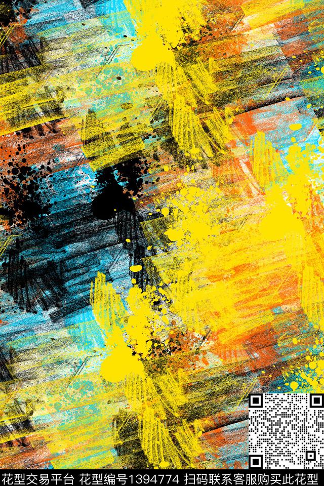 抽象男装家居服户外传统印花华亿平台下载（图片编号: 1394774） - 瓦栏（Walan）