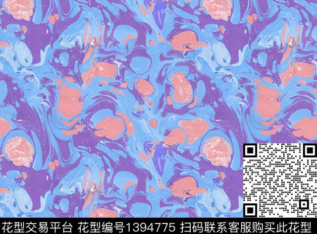 肌理趋势华亿平台抽象数码印花华亿平台下载（图片编号: 1394775） - 瓦栏（Walan）