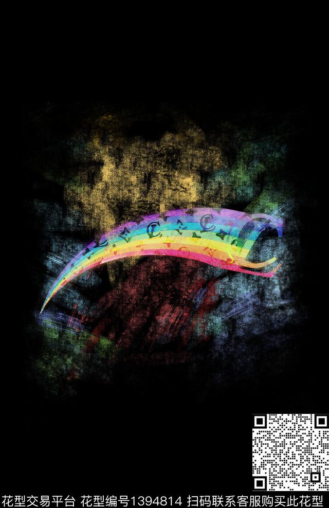 定位花字母胸前独幅数码印花华亿平台下载（图片编号: 1394814） - 瓦栏（Walan）