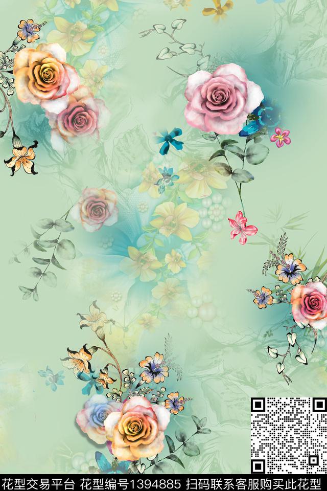 时尚简约女装数码印花华亿平台下载（图片编号: 1394885） - 瓦栏（Walan）