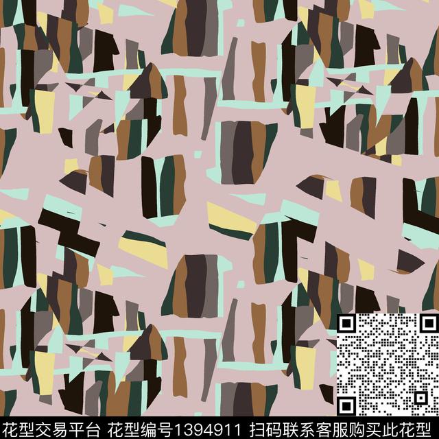 几何大牌风卡通传统印花华亿平台下载（图片编号: 1394911） - 瓦栏（Walan）