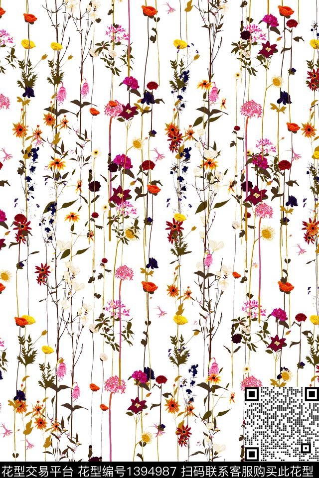 大牌风小清新艺术数码印花华亿平台下载（图片编号: 1394987） - 瓦栏（Walan）