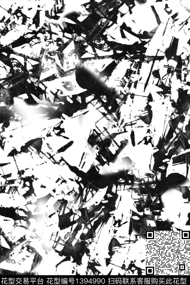 肌理羽绒服抽象男装数码印花华亿平台下载（图片编号: 1394990） - 瓦栏（Walan）