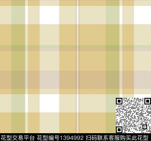 时尚格子少女传统印花华亿平台下载（图片编号: 1394992） - 瓦栏（Walan）