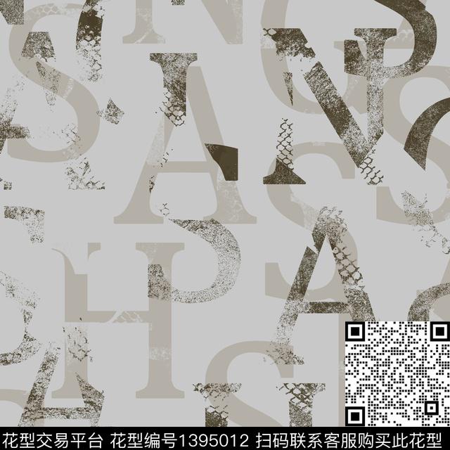 几何男装满版花字母传统印花华亿平台下载（图片编号: 1395012） - 瓦栏（Walan）