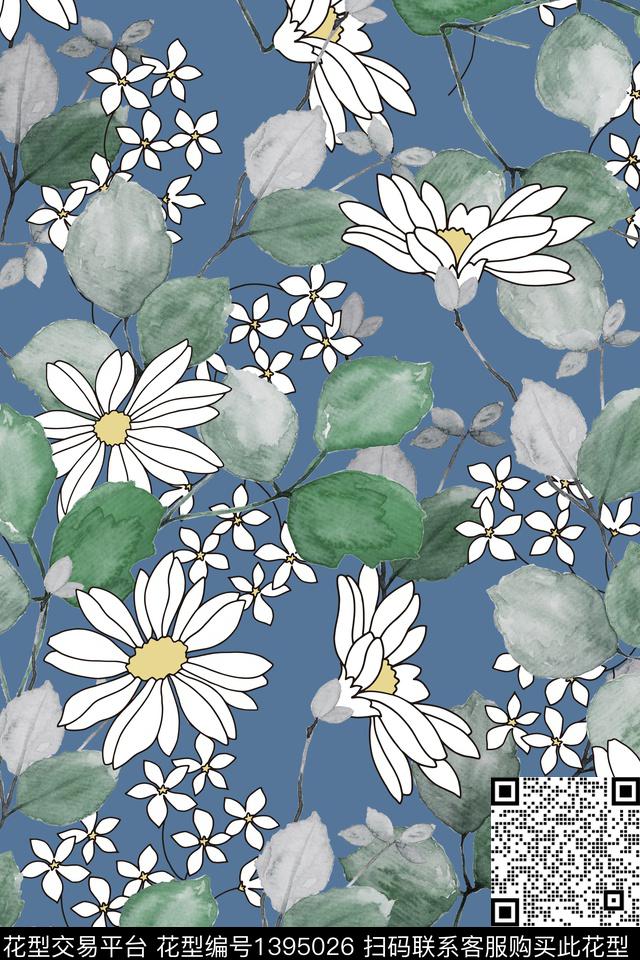 女装花卉植物数码印花华亿平台下载（图片编号: 1395026） - 瓦栏（Walan）