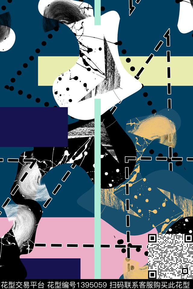 抽象男装家居服户外传统印花华亿平台下载（图片编号: 1395059） - 瓦栏（Walan）