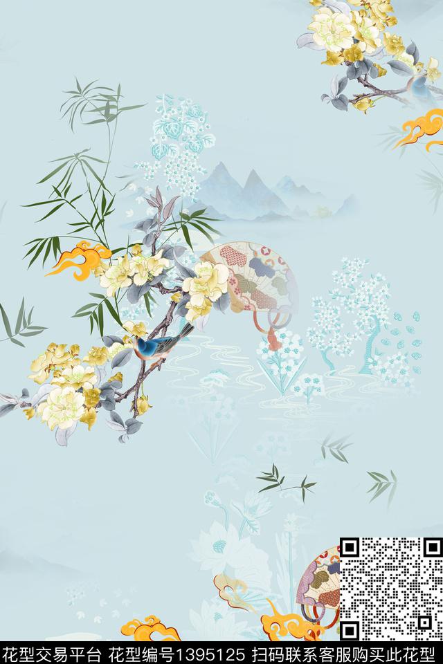 时尚简约女装数码印花华亿平台下载（图片编号: 1395125） - 瓦栏（Walan）