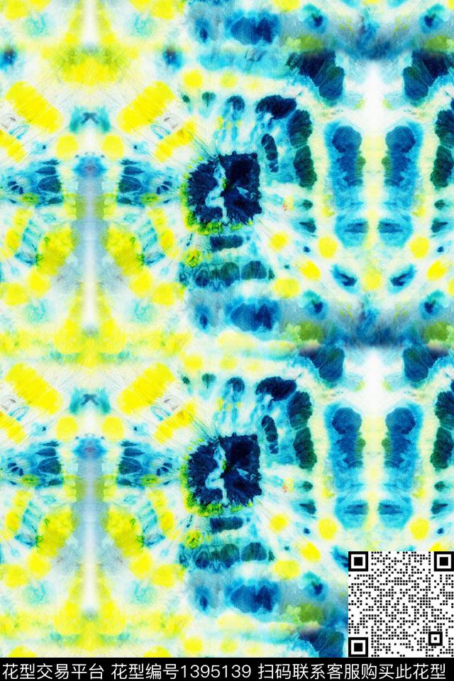 肌理水彩大牌风数码印花华亿平台下载（图片编号: 1395139） - 瓦栏（Walan）