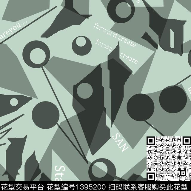 几何男装满版花字母传统印花华亿平台下载（图片编号: 1395200） - 瓦栏（Walan）