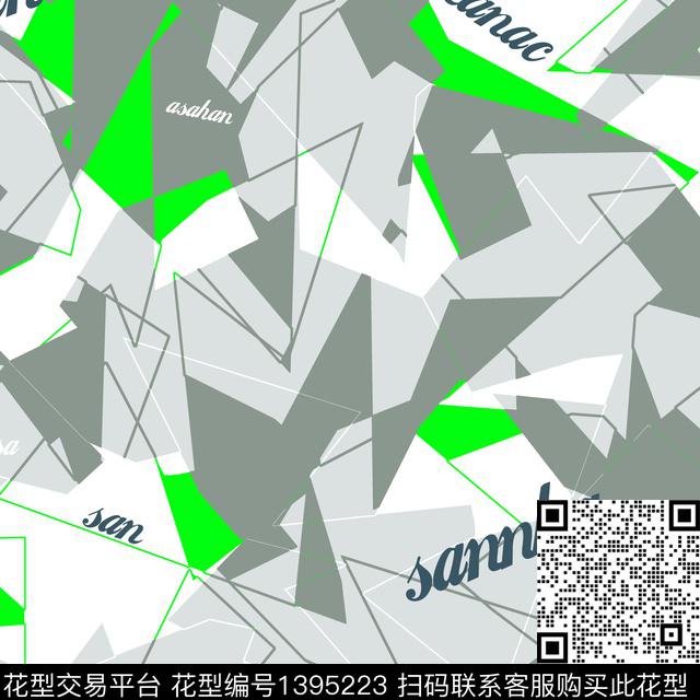 几何男装满版花字母传统印花华亿平台下载（图片编号: 1395223） - 瓦栏（Walan）