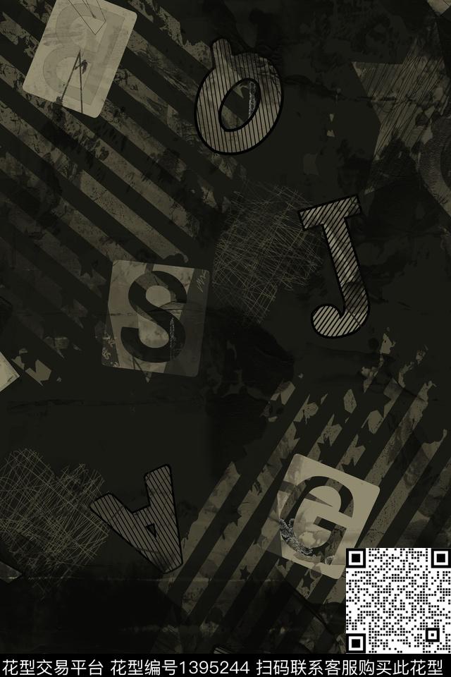 几何男装满版花字母传统印花华亿平台下载（图片编号: 1395244） - 瓦栏（Walan）