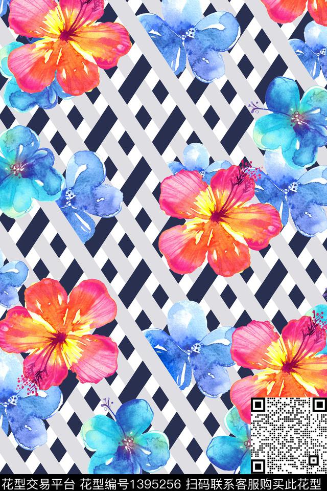 女装花卉植物数码印花华亿平台下载（图片编号: 1395256） - 瓦栏（Walan）