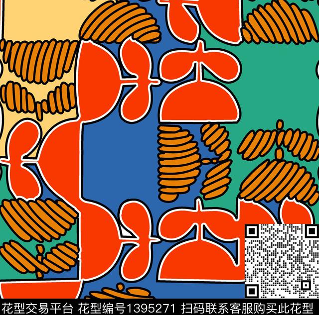 几何菱形男装传统印花华亿平台下载（图片编号: 1395271） - 瓦栏（Walan）